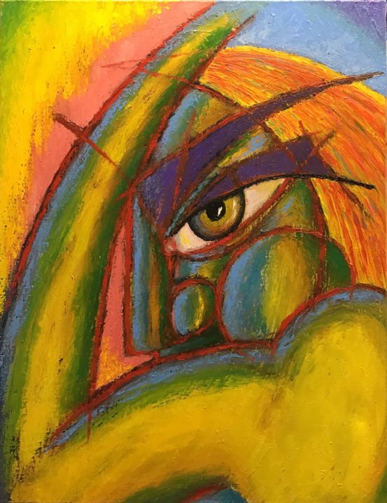 Painting titled "Grrr!" by Jean-Luc Coulaud, Original Artwork, Oil