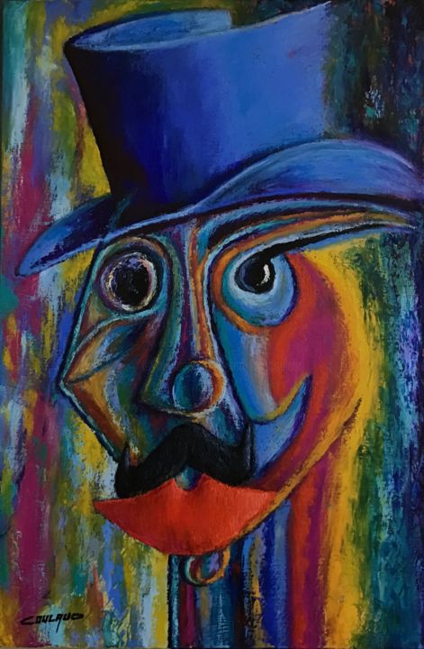 Painting titled "Le Rocambolesque Mo…" by Jean-Luc Coulaud, Original Artwork, Oil