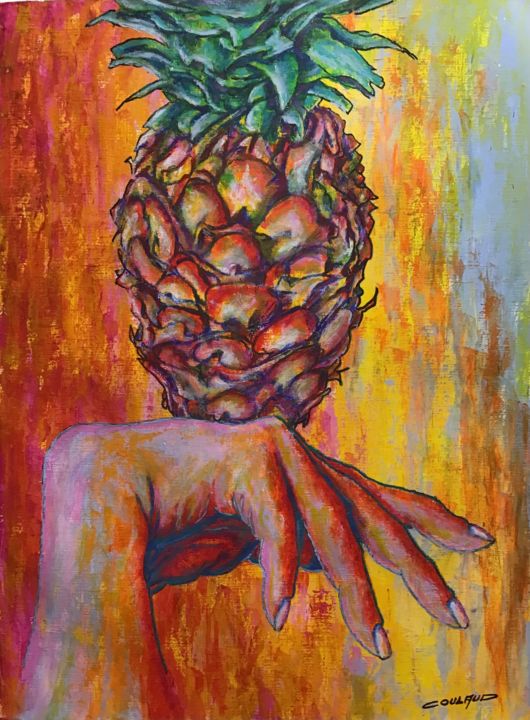 Painting titled "LA NANA" by Jean-Luc Coulaud, Original Artwork, Acrylic