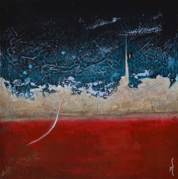 Peinture intitulée "Fracture, 40x40cm" par Jean-Luc Lacroix (JL LACROIX), Œuvre d'art originale, Acrylique