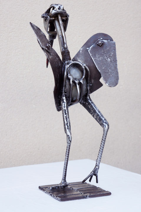 Sculpture titled "LA RIFLETTE (sculpt…" by Jean-Luc Lacroix (JL LACROIX), Original Artwork, Metals