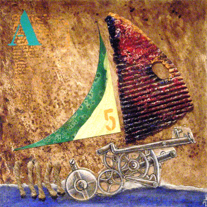 Painting titled "Chariotte (Char à V…" by Jean-Luc Lacroix (JL LACROIX), Original Artwork, Acrylic