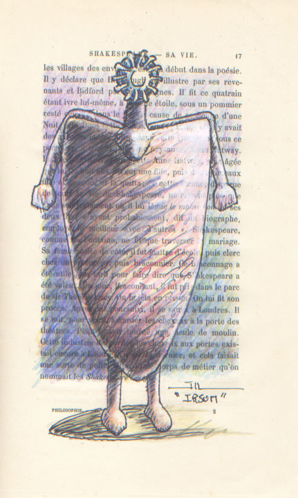Dibujo titulada "Irsum" por Jean-Luc Lacroix (JL LACROIX), Obra de arte original, Conté