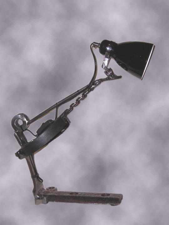 Design intitulée "Lampe FÉRODO" par Jean-Luc Lacroix (JL LACROIX), Œuvre d'art originale, Meuble