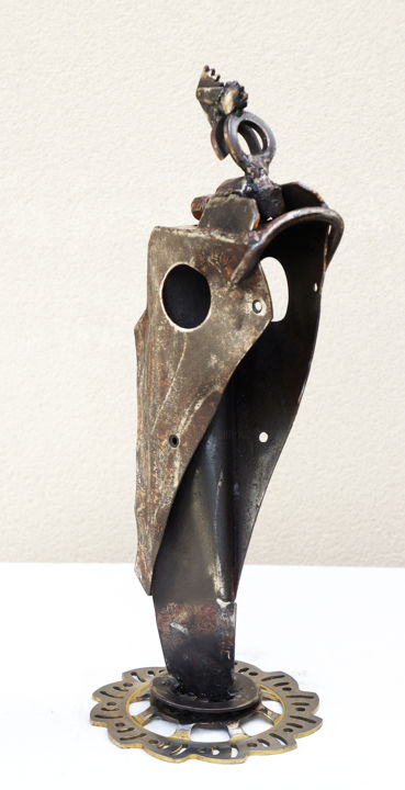 Sculpture titled "Non mais !" by Jean-Luc Lacroix (JL LACROIX), Original Artwork, Metals