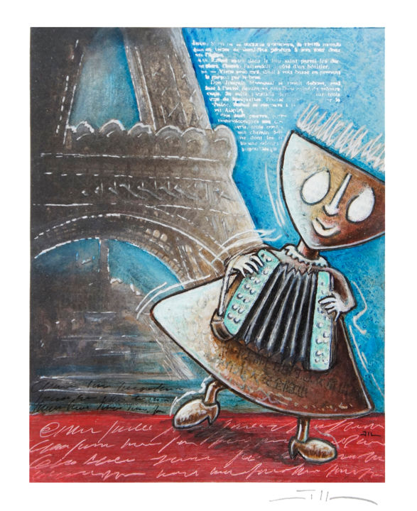 Painting titled "ParisTotoche" by Jean-Luc Lacroix (JL LACROIX), Original Artwork, Acrylic