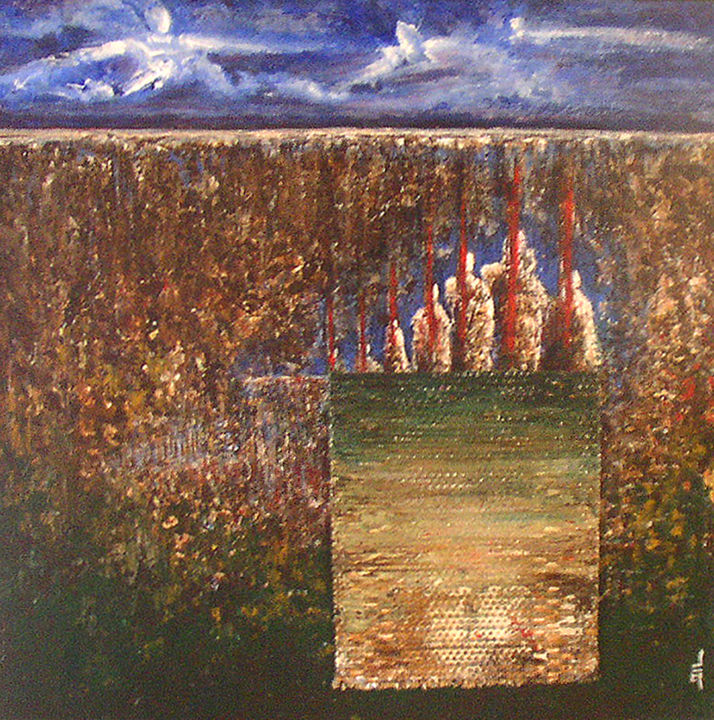 Painting titled "Ceux du bas" by Jean-Luc Lacroix (JL LACROIX), Original Artwork, Acrylic