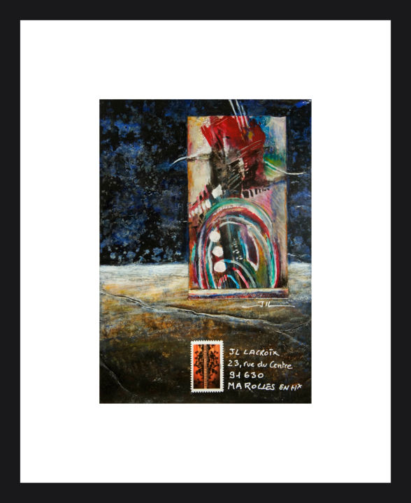 Painting titled "Mail Cry" by Jean-Luc Lacroix (JL LACROIX), Original Artwork, Acrylic Mounted on Glass