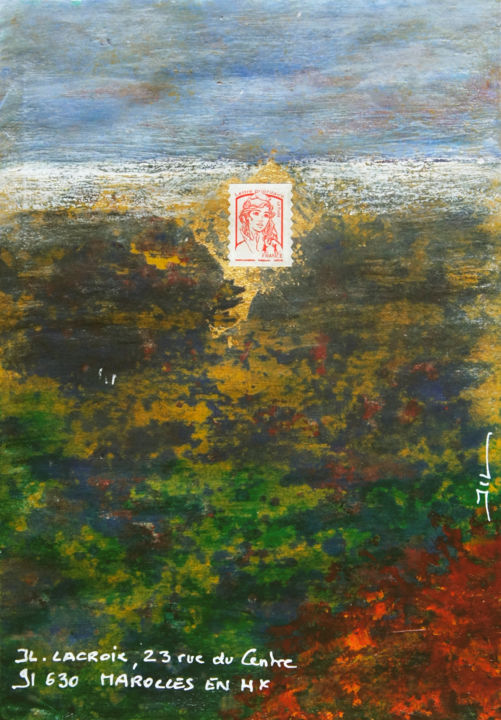 Peinture intitulée "Mail Sea" par Jean-Luc Lacroix (JL LACROIX), Œuvre d'art originale, Acrylique