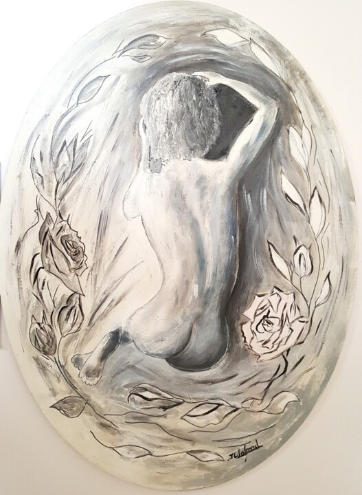 Peinture intitulée "nu de femme" par Jean-Luc Lafond, Œuvre d'art originale, Huile