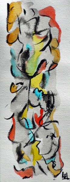 Pittura intitolato "Totem N° 1" da Jean Luc Logie, Opera d'arte originale