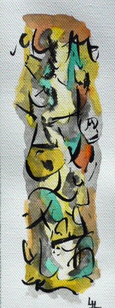 Pintura titulada "Totem N° 3" por Jean Luc Logie, Obra de arte original