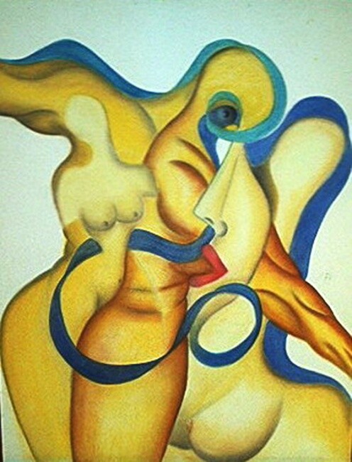 Painting titled "GOURMAND" by Jean Luc Masini, Original Artwork