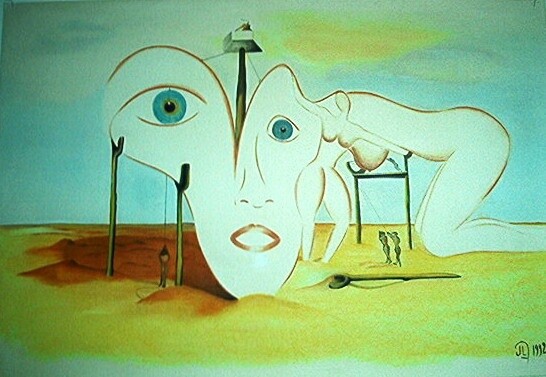 Painting titled "CONSTRUCTION" by Jean Luc Masini, Original Artwork