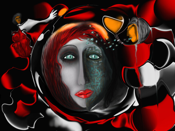 Digital Arts titled "ROUGE" by Jean Luc Masini, Original Artwork