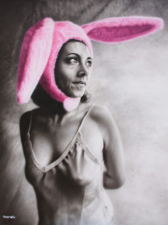 Painting titled "Pink" by Jean-Luc Panek, Original Artwork, Acrylic