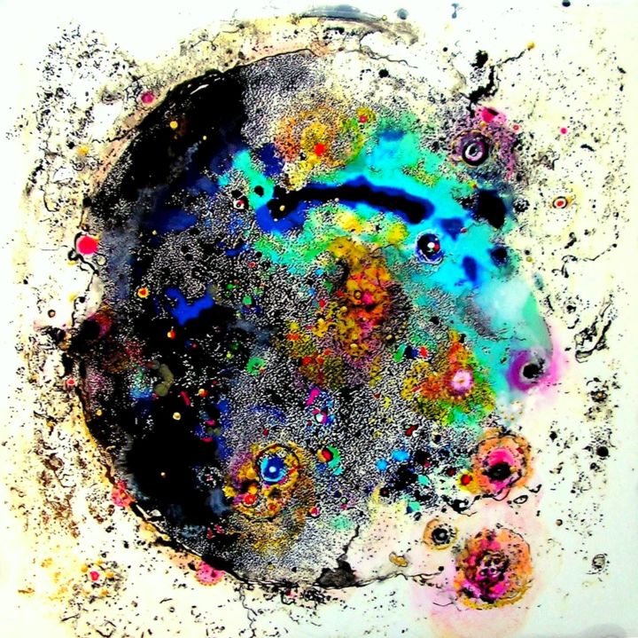 Peinture intitulée "29" par Jean-Luc Pengam, Œuvre d'art originale, Encre Monté sur Carton