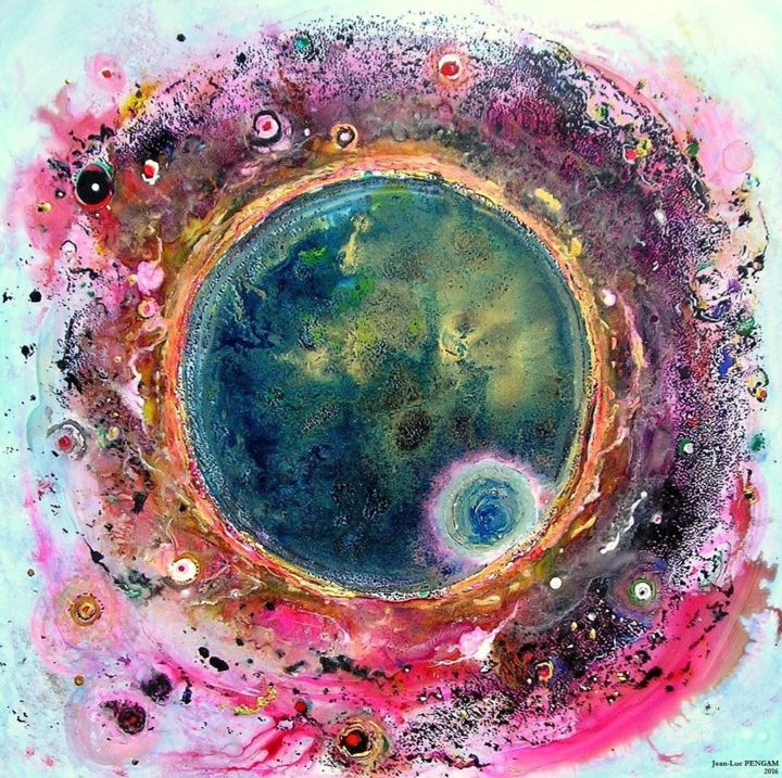 Peinture intitulée "35" par Jean-Luc Pengam, Œuvre d'art originale, Encre Monté sur Carton