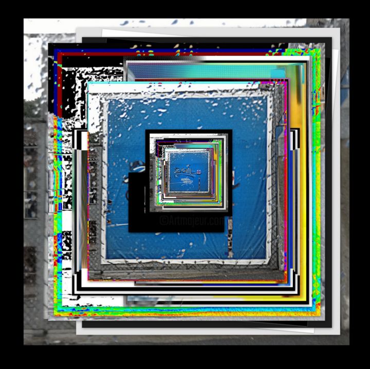 Arts numériques intitulée "Bache-Bleue.jpg" par Jean-Luc Perrault, Œuvre d'art originale, Photo montage