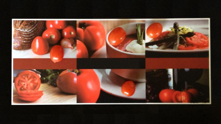 Digital Arts με τίτλο "Tomates Volantes.jpg" από Jean-Luc Perrault, Αυθεντικά έργα τέχνης, Φωτογραφία Μοντάζ