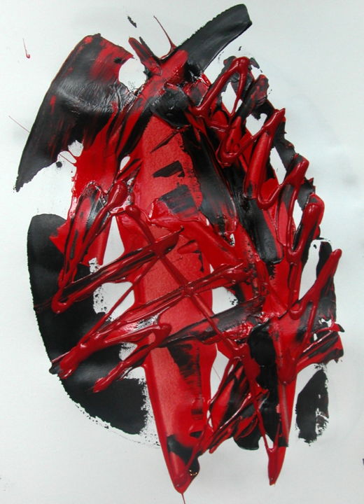 Painting titled "Rouge & Noir.jpg" by Jean-Luc Perrault, Original Artwork