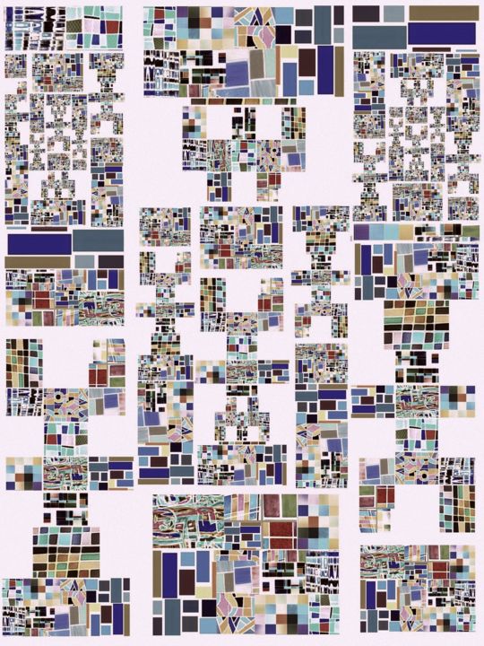 「Azulejos.jpg」というタイトルのデジタルアーツ Jean-Luc Perraultによって, オリジナルのアートワーク, デジタル絵画