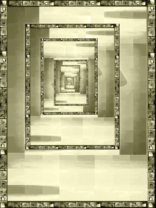 Arts numériques intitulée "Couloir sans Fin.jpg" par Jean-Luc Perrault, Œuvre d'art originale, Photo montage