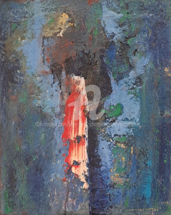 Painting titled "Elan créatif 2018" by Jean-Marc Chapelet (jeanmarchapelet), Original Artwork, Oil