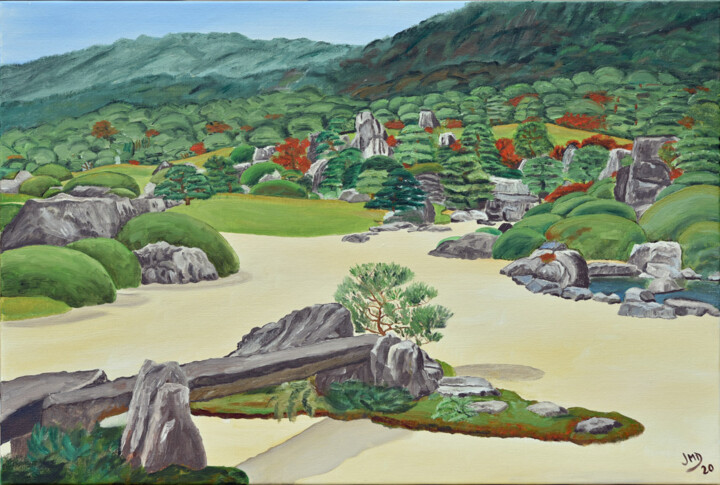 Peinture intitulée "Adashi Museum 2" par Jean-Marc Dufer, Œuvre d'art originale, Huile Monté sur Châssis en bois