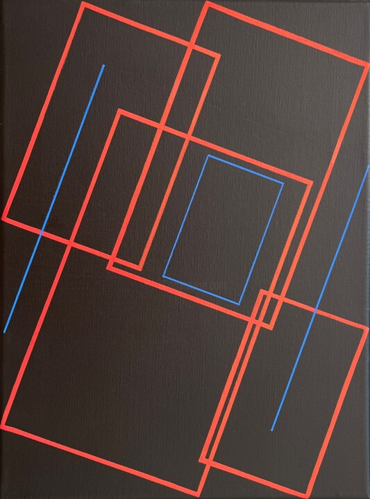Painting titled "Rectangles II" by Jean-Marc Gardeux, Original Artwork, Acrylic