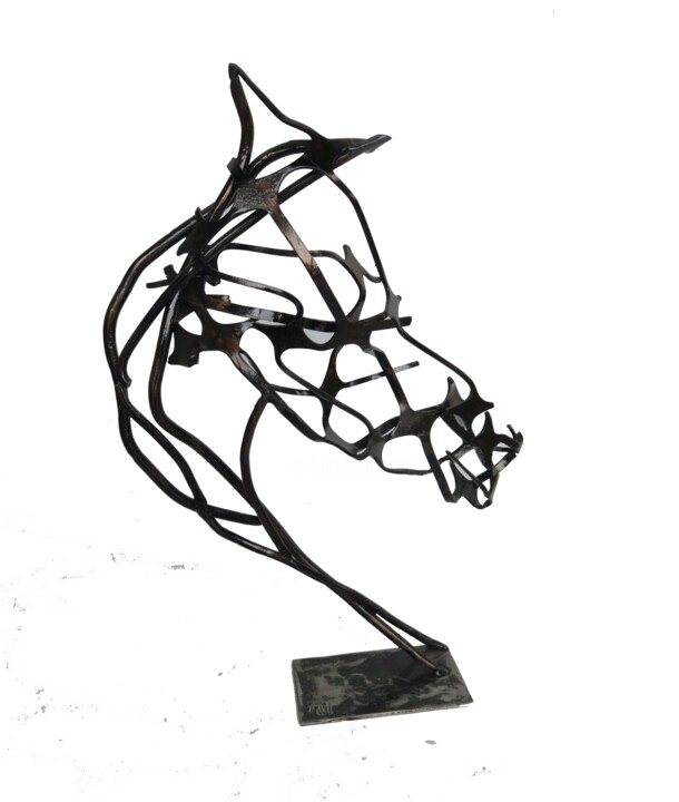 Skulptur mit dem Titel "CHEVAL DESIGN" von Jean-Marc Martinez, Original-Kunstwerk, Metalle