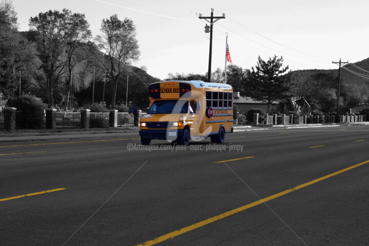 Photography titled "SCHOOL BUS" by Jean-Marc Philippe (Jimpy), Original Artwork, Digital Photography