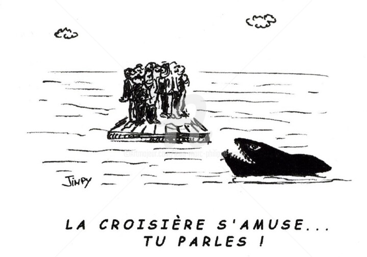 Dibujo titulada "LA CROISIÈRE S'AMUSE" por Jean-Marc Philippe (Jimpy), Obra de arte original, Rotulador