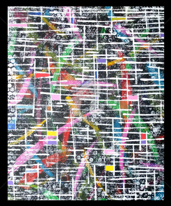 Peinture intitulée "LE RIDEAU" par Jean-Marc Philippe (Jimpy), Œuvre d'art originale, Acrylique