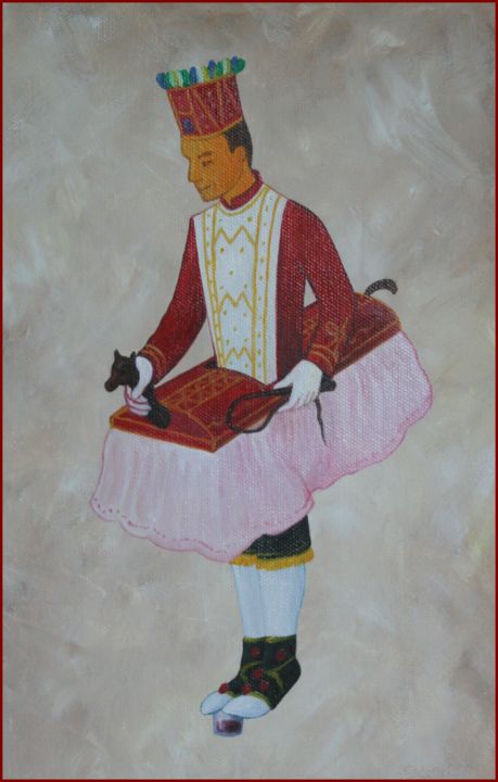Painting titled "Zamalzain" by Jean-Marc Recalt, Original Artwork
