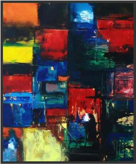 Pintura titulada "favelas" por Jean Marc Zabouri, Obra de arte original