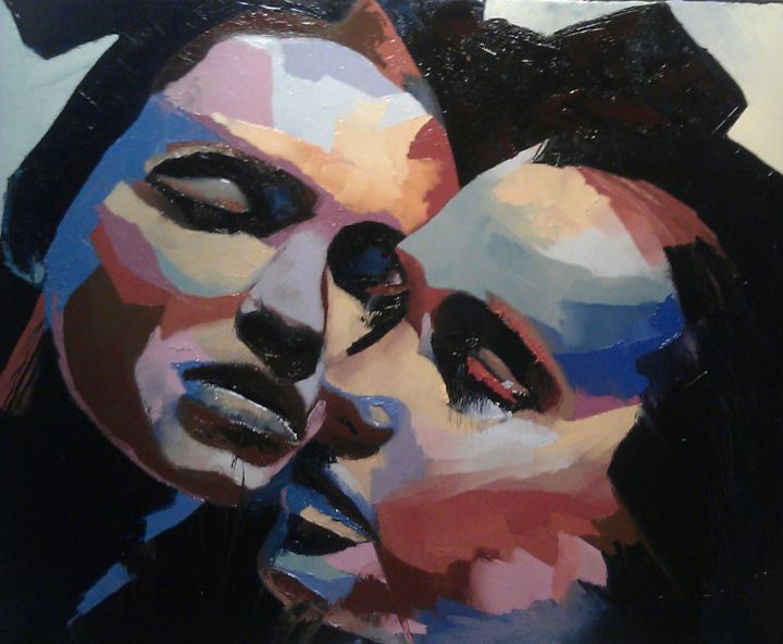 Painting titled "Emma & Jade" by Jean-Marie Bonnet, Original Artwork