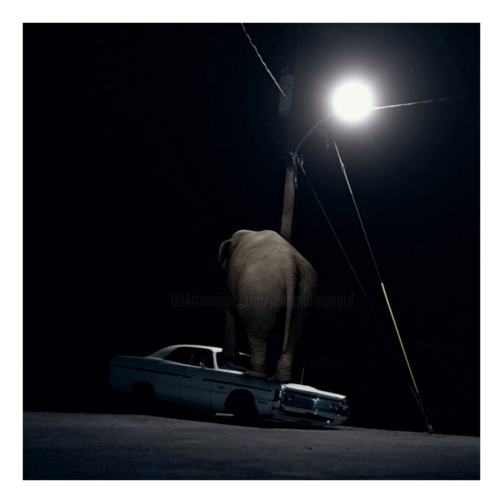 Arte digitale intitolato "Nocturnals Rambling" da Jean-Marie Gitard (Mr STRANGE), Opera d'arte originale, Collage digitale