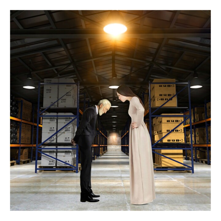 Arte digitale intitolato "The Warehouse" da Jean-Marie Gitard (Mr STRANGE), Opera d'arte originale, Collage digitale