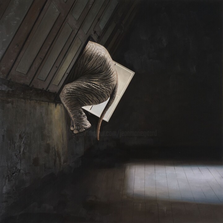 Картина под названием "Evasion" - Jean-Marie Gitard (Mr STRANGE), Подлинное произведение искусства, Масло