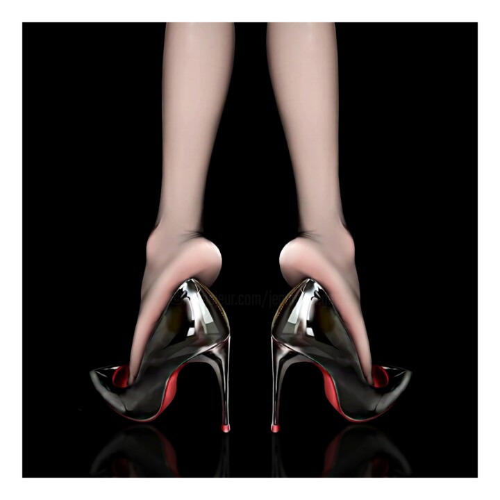 Digital Arts titled "Sexy Lolita Shoes" by Jean-Marie Gitard (Mr STRANGE), Original Artwork, Digital Collage