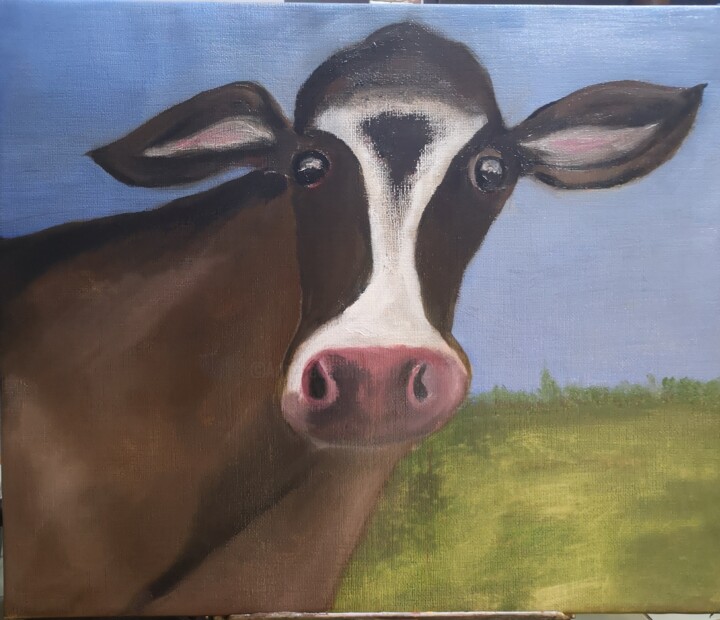 Malerei mit dem Titel "Ce monde est vache" von Jean-Marie Reynaud (jmry), Original-Kunstwerk, Öl
