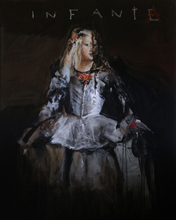 Painting titled "Infanta" by Jean-Marie Salanié, Original Artwork, Acrylic