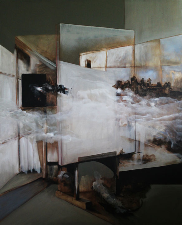 Peinture intitulée "Atelier d'artiste I" par Jean-Marie Salanié, Œuvre d'art originale, Acrylique Monté sur Châssis en bois