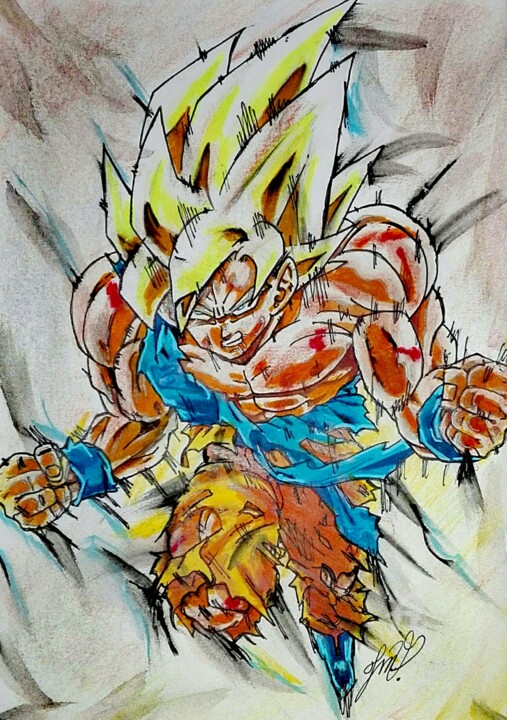 Drawing titled "Sangoku" by Jean-Marie Vandaele, Original Artwork