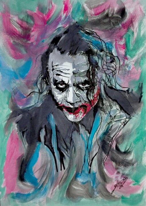 Painting titled "Joker..." by Jean-Marie Vandaele, Original Artwork