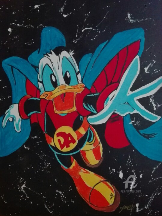 Painting titled "Duck.avenger.paint" by Jean-Marie Vandaele, Original Artwork