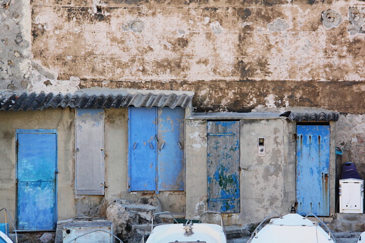 Photographie intitulée "Bleu, Marseille" par Jean-Marie Virat, Œuvre d'art originale, Photographie numérique