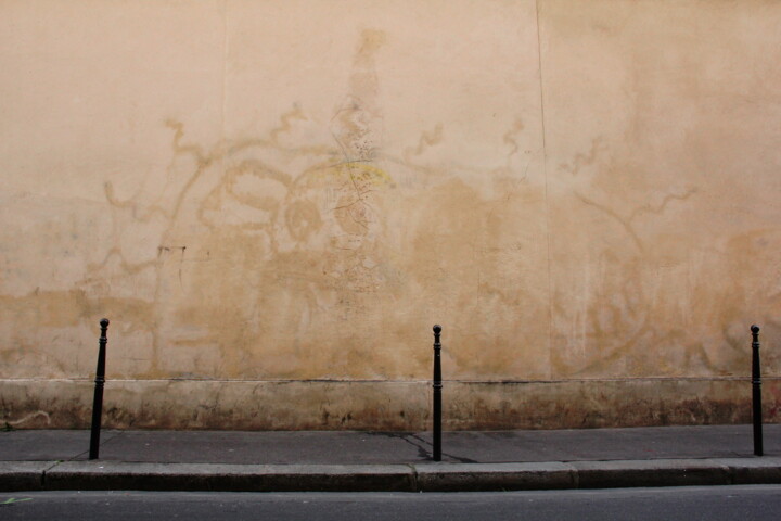 Photographie intitulée "Paris, trottoir" par Jean-Marie Virat, Œuvre d'art originale, Photographie numérique