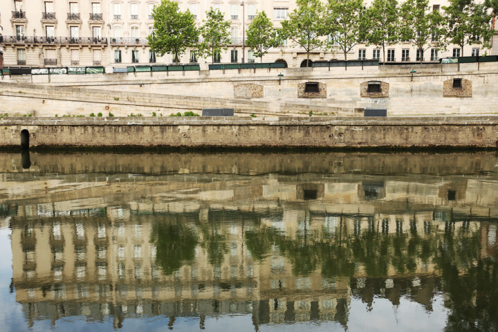 Photographie intitulée "Bords de Seine en a…" par Jean-Marie Virat, Œuvre d'art originale, Photographie numérique